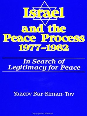 cover image of Israel and the Peace Process 1977-1982